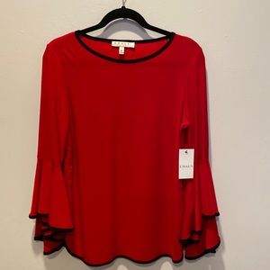 Chaus Blouse Red Women sizeM NWT